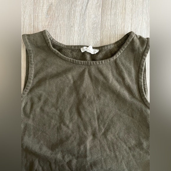 Eileen Fisher Women’s Lightweight Organic Cotton Terry Tank Olive Green Size XS - Picture 2 of 5